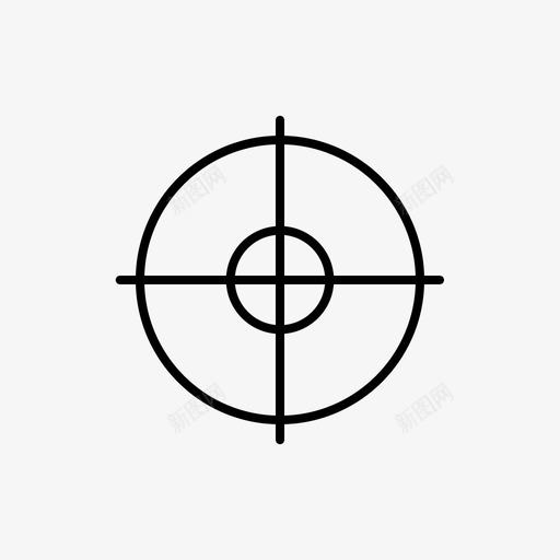 目标标记瞄准十字准线图标svg_新图网 https://ixintu.com 十字准线 射击 目标标记 瞄准