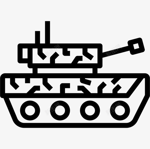 坦克陆军8直线型图标svg_新图网 https://ixintu.com 坦克 直线 线型 陆军