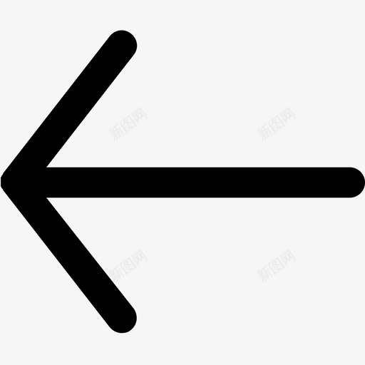 左箭头方向导航图标svg_新图网 https://ixintu.com 导航 方向 箭头 轮廓