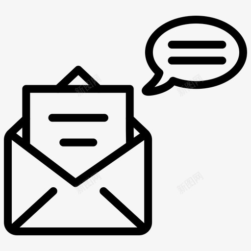 电子邮件广告营销图标svg_新图网 https://ixintu.com 促销 广告 电子邮件 营销 购物和电子商务1线路 通知