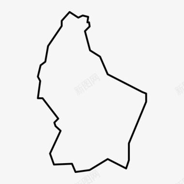 卢森堡地图城市国家图标图标