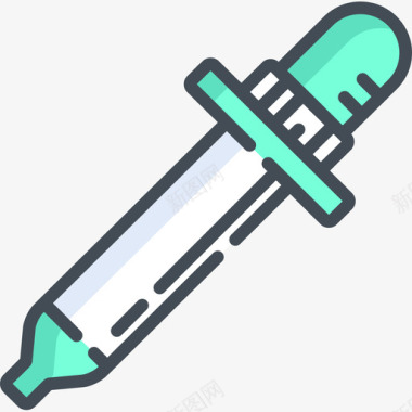 滴管颜料双色图标图标