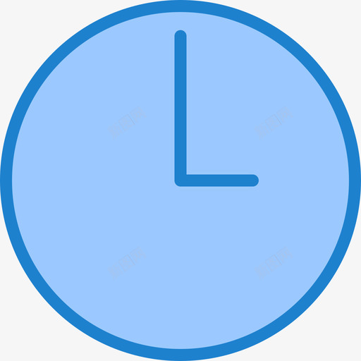 时钟必需品波顿6蓝色图标svg_新图网 https://ixintu.com 必需品 时钟 波顿 蓝色