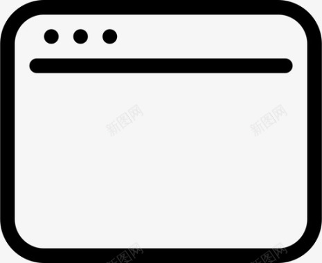 窗口浏览器线条图标图标