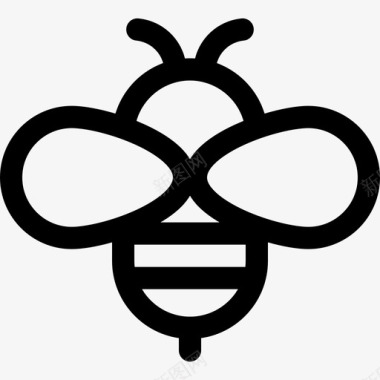蜜蜂春47直线型图标图标