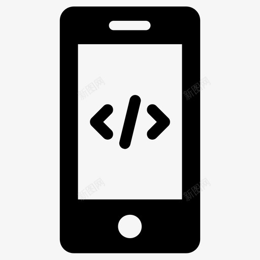 应用程序移动应用程序手机图标svg_新图网 https://ixintu.com 应用程序 手机 智能 移动