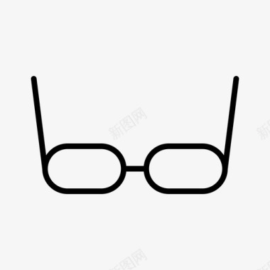 眼镜双筒望远镜视觉图标图标