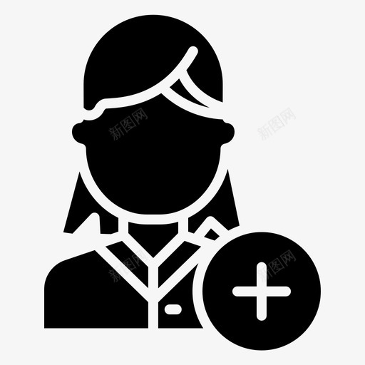 女用户14字形图标svg_新图网 https://ixintu.com 女 字形 用户14