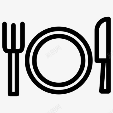餐具晚餐餐厅图标图标