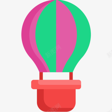 热气球巴西嘉年华15号扁平图标图标