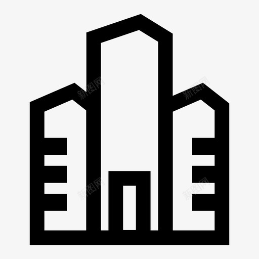 公司建筑城市图标svg_新图网 https://ixintu.com 公司 办公楼 城市 建筑 机构