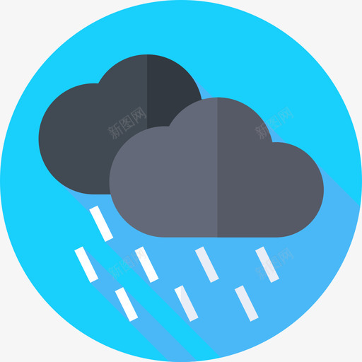 下雨187号天气平坦图标svg_新图网 https://ixintu.com 187号 下雨 天气 平坦
