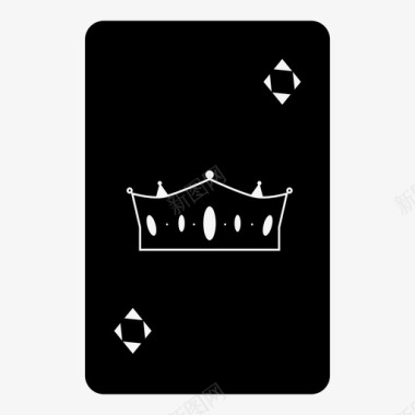 钻石女王卡片配对图标图标