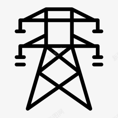 输电线路电力铁塔图标图标