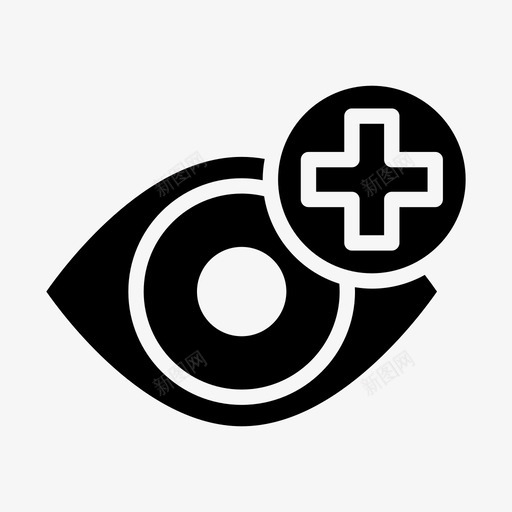 眼睛补充医疗验光图标svg_新图网 https://ixintu.com 医疗 眼睛补充 视力护理 视野 验光