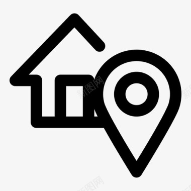 家庭住址门牌号地图图标图标