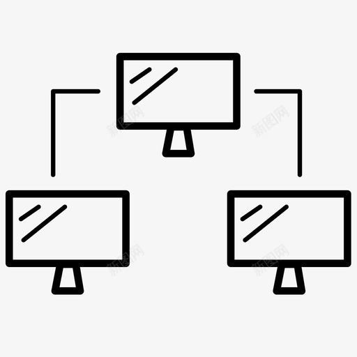 网络连接服务器图标svg_新图网 https://ixintu.com 服务器 网络 财务 连接