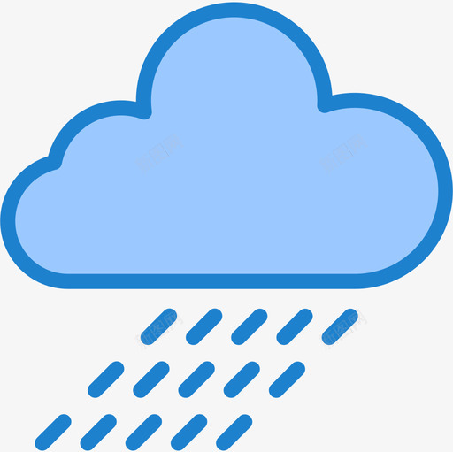 雨天气183蓝色图标svg_新图网 https://ixintu.com 天气183 蓝色 雨