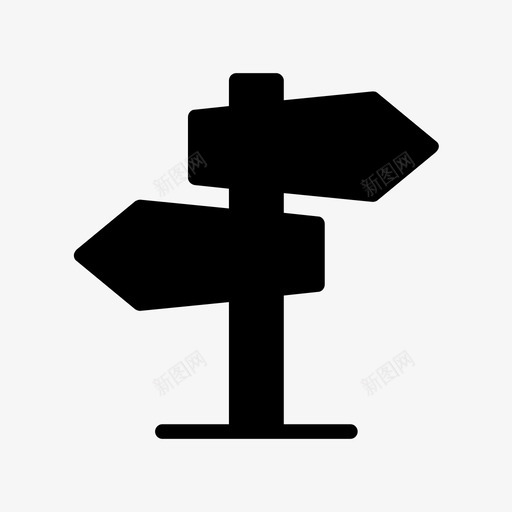方向板柱子道路图标svg_新图网 https://ixintu.com 48像素 字形 数字 方向 柱子 标志 营销 道路