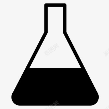 锥形烧瓶生物学化学液体图标图标