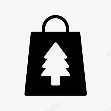 圣诞袋采购冷杉图标图标