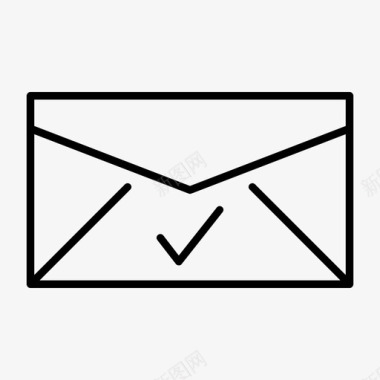 电子邮件接受复选标记信封图标图标