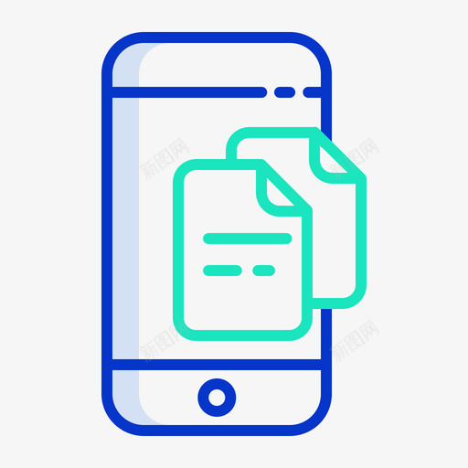 文档移动应用程序19轮廓颜色图标svg_新图网 https://ixintu.com 应用程序 文档 移动 轮廓 颜色