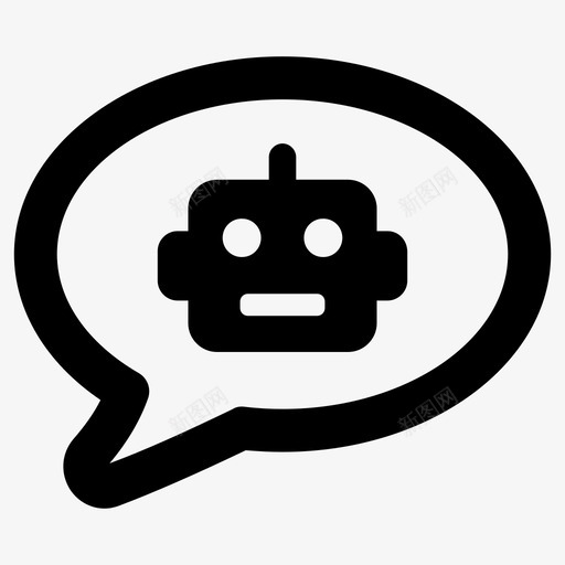 聊天机器人自动聊天图标svg_新图网 https://ixintu.com 对话 机器人 聊天 自动