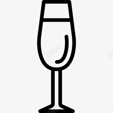 酒杯食品和饮料5线性图标图标