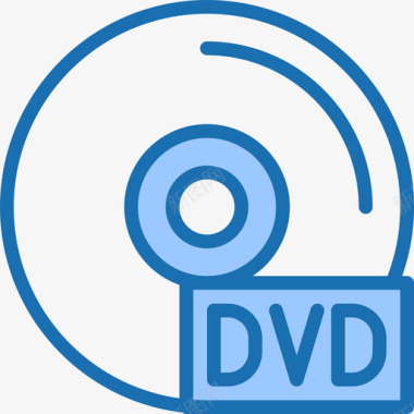 Dvd多媒体43蓝色图标图标