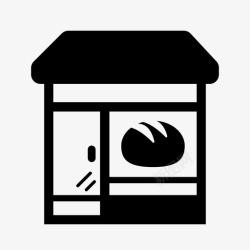 乡村面包面包店面包建筑图标高清图片