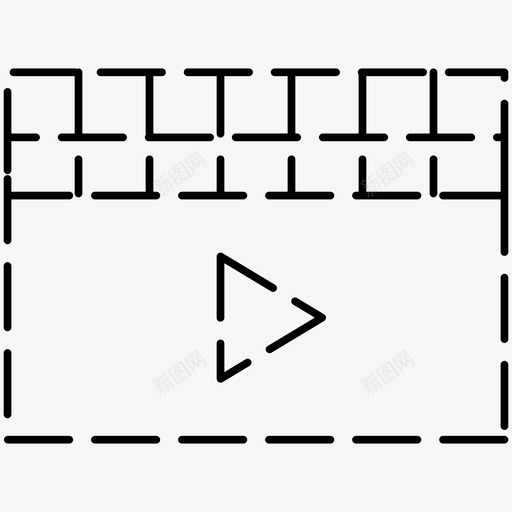 视频电影院隔板图标svg_新图网 https://ixintu.com 基本 用户界面 电影 电影院 虚线 视频 隔板