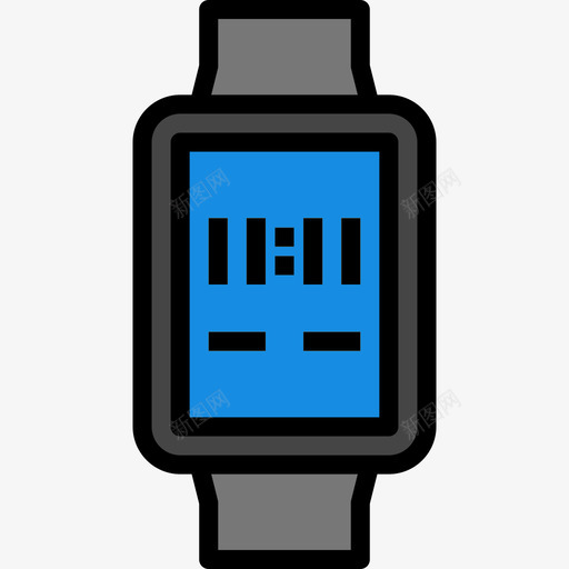智能手表电子设备8线性彩色图标svg_新图网 https://ixintu.com 彩色 手表 智能 电子设备 线性