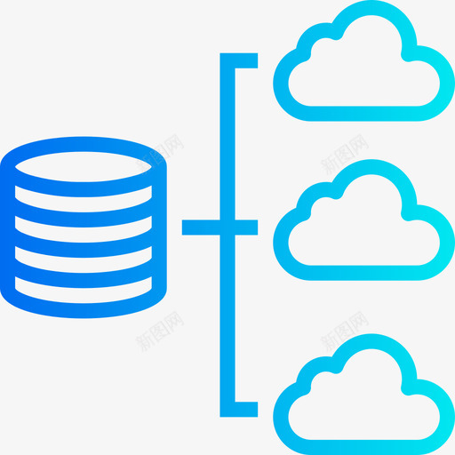 服务器云计算36梯度图标svg_新图网 https://ixintu.com 云计算36 服务器 梯度