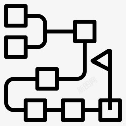 人工计划计划流程图目标图标高清图片