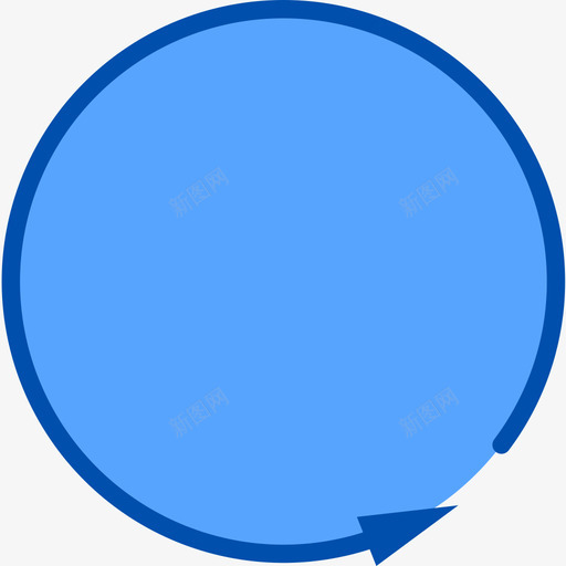 圆形箭头基本16蓝色图标svg_新图网 https://ixintu.com 圆形箭头 基本16 蓝色