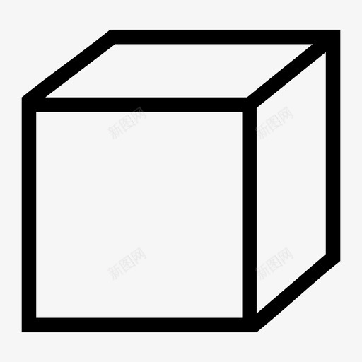 立方体长方体几何体图标svg_新图网 https://ixintu.com 体积 几何体 形状 立方体 长方体