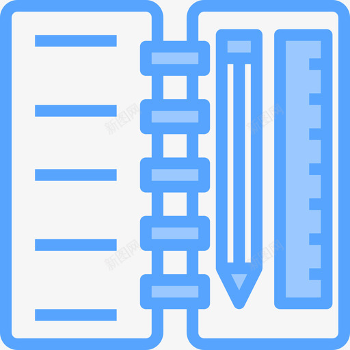 笔记本教育180蓝色图标svg_新图网 https://ixintu.com 教育 笔记本 蓝色