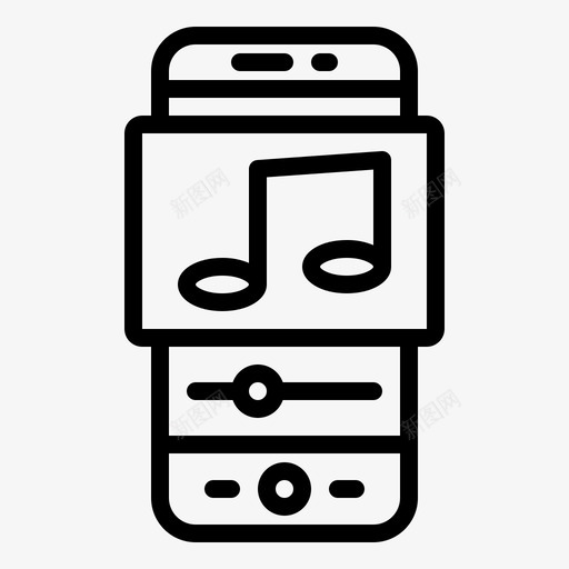 播放列表音频音乐图标svg_新图网 https://ixintu.com 手机 播放 播放列表 智能 音乐 音频
