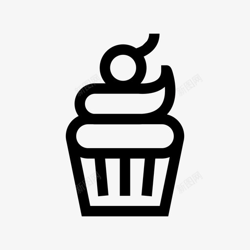 纸杯蛋糕食物144直系图标svg_新图网 https://ixintu.com 直系 纸杯 蛋糕 食物