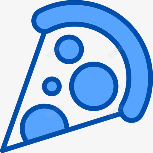 披萨片食品和饮料8蓝色图标svg_新图网 https://ixintu.com 披萨片 蓝色 食品 饮料
