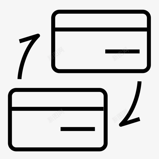 卡交易信用卡支付图标svg_新图网 https://ixintu.com 交易 信用卡 图标 支付 财务 转账