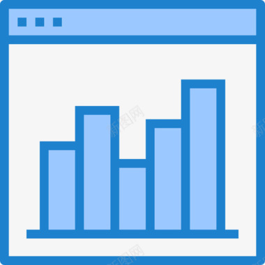 条形图数据9蓝色图标图标