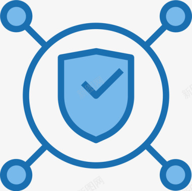防护罩互联网安全42蓝色图标图标
