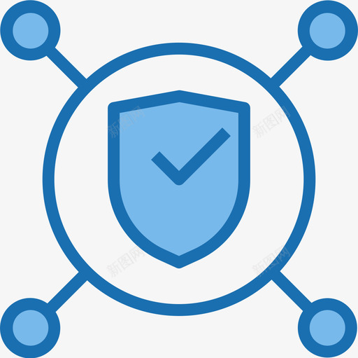 防护罩互联网安全42蓝色图标svg_新图网 https://ixintu.com 互联网 安全 蓝色 防护罩
