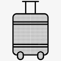 带点的背景行李箱行李带点的行李箱图标高清图片