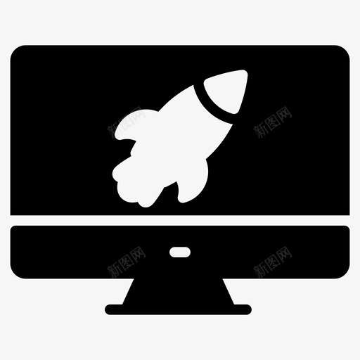 启动增强计算机图标svg_新图网 https://ixintu.com 64像素 lcd 业务 启动 增强 字形 屏幕 显示器 计算机
