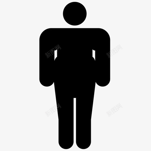 男人胖身材人图标svg_新图网 https://ixintu.com 男人 胖爸爸 超重 身材
