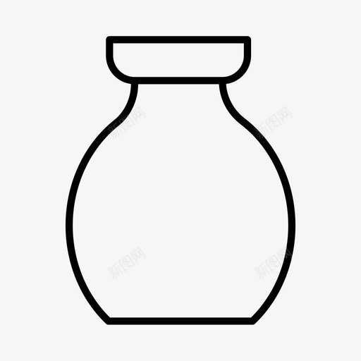 花瓶古董传家宝图标svg_新图网 https://ixintu.com 传家宝 古董 复古 老式 花瓶 遗产