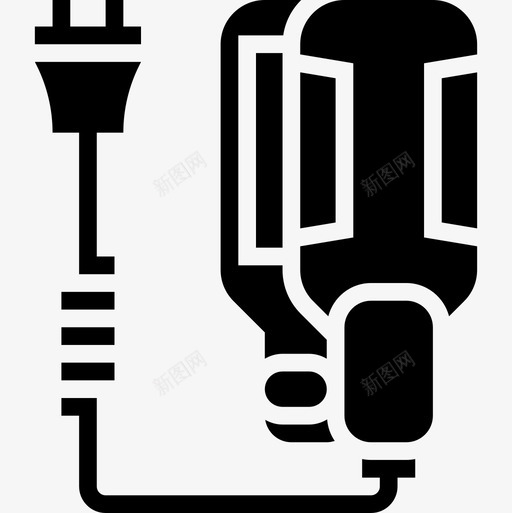 发烫器家用电器11字形图标svg_新图网 https://ixintu.com 发烫器 字形 家用电器11